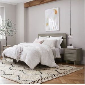 White Candlewick Duvet Cover and Shams
